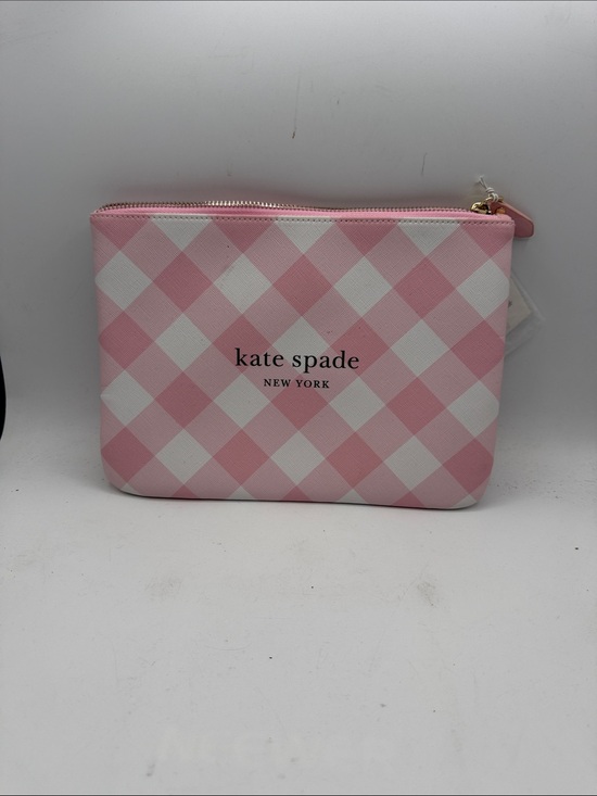 kate spade Handbags - Kate Spade Pink and White Gingham Cosmetic Pouch S14
